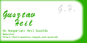 gusztav heil business card